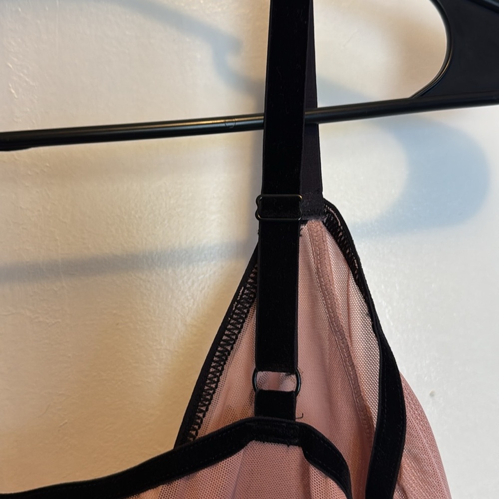 Torrid Pink & Black Floral Applique Mesh Babydoll - Picture 4 of 8